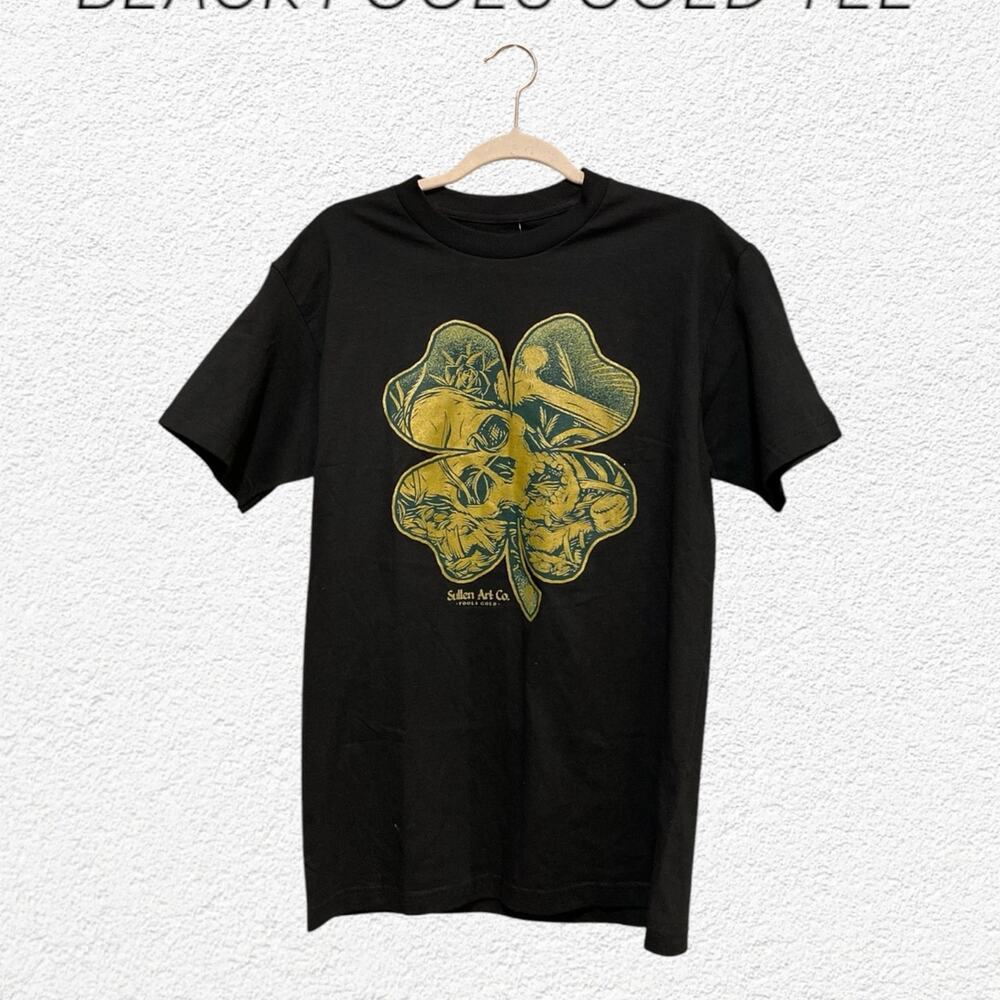 Sullen Art Collective Black Fools Gold Short sleeve Cotton Tshirt  Size Medium
